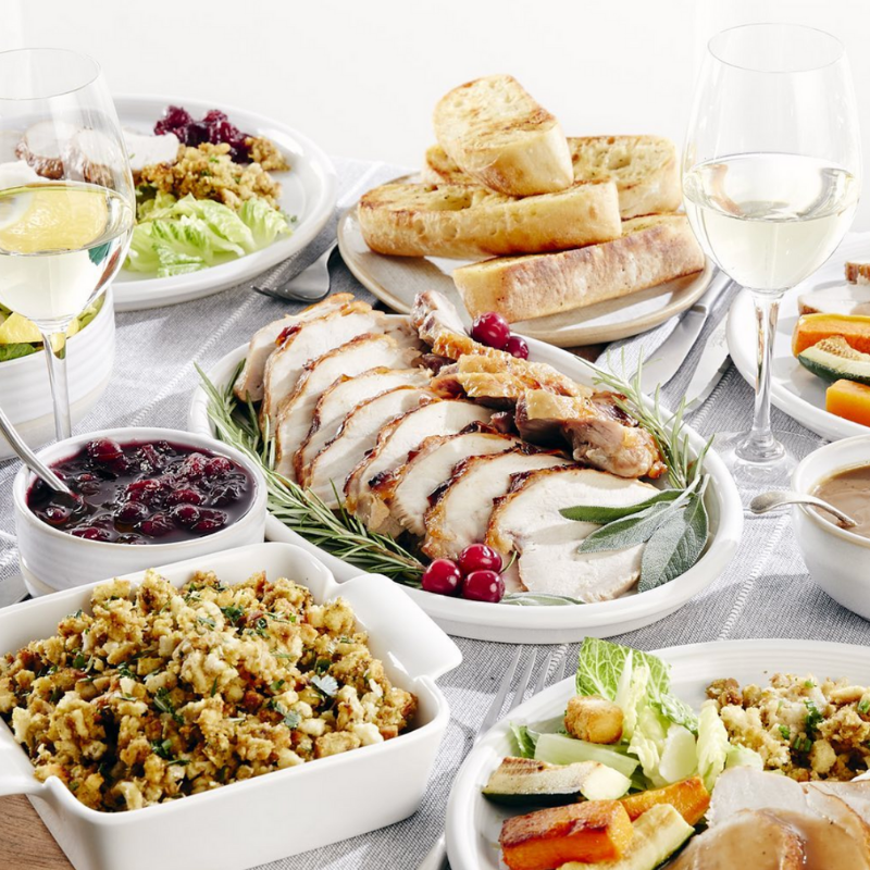 Moxies Thanksgiving meal